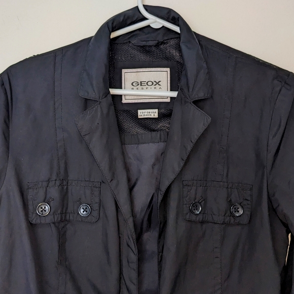 Geox Respira Black Windbreaker Jacket - 8 - Picture 2 of 5